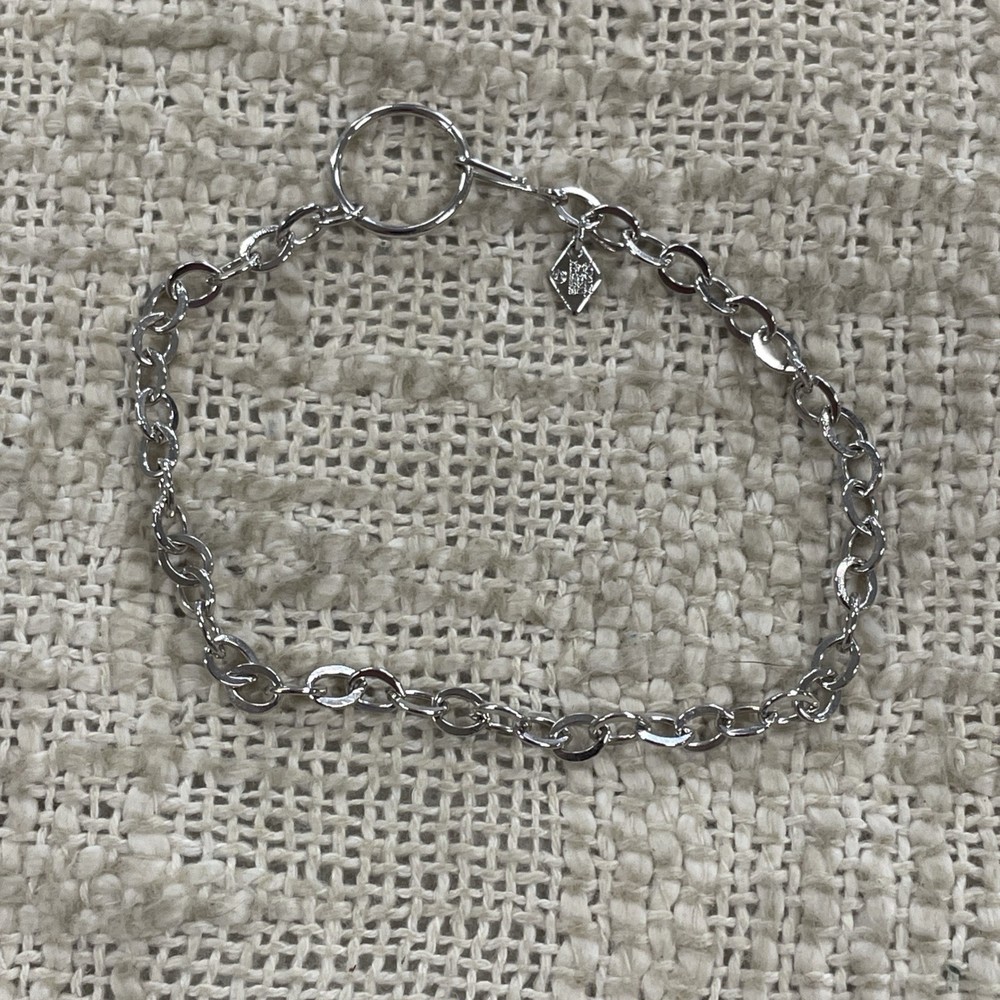 Vintage Sarah Coventry Silver Toned Charm Holder Chain Link Bracelet