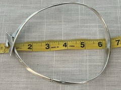 TAXCO STERLING SILVER ASYMMETRICAL NECK COLLAR NECKLACE 16”.