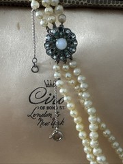 Vintage Pearl Necklace Three Strand Pearls Ciro Of Bond St London & New York