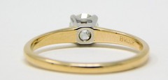 Edwardian 13k & Platinum ≈4.7mm OEC Diamond Promise Engagement Ring Sz 6.5 B9039