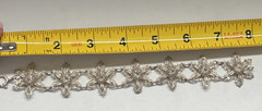 Antique Silver Bracelet featuring Finely detailed Filigree Flowers