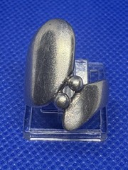 (101) Modernist VINTAGE Silver 925 Ring 1970s Size 7.25 Denmark Norway Finland