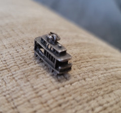 Vintage Sterling Silver Train Car Charm