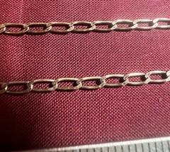 VTG 925 Sterling Silver Square S Hallmarked Elongated Curb Chain Necklace 7.44g