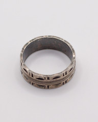 Vintage J. D. Schlang Sterling Silver Geometric Band Ring Size 5.5