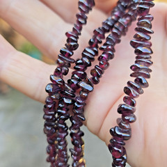 Beautiful Vintage 34” Genuine Translucent Almandine Garnet Necklace