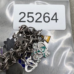 Vintage Sterling Silver Charm Bracelet LOADED Masonic 6.5”