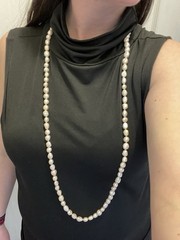 Real Pearl (freshwater) Necklace color Pink- Vintage 18 inch