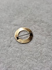 H.G. 1/20 12K GOLD FILLED Round Brooch Pin 1 1/4″