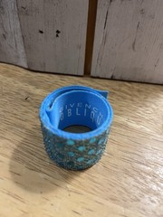 RARE Vintage TEAL Givenchy OBLIQUE Fragrance Y2K Era PROMOTIONAL Slap Bracelet