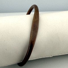 Vintage Copper Open Cuff Bracelet Rustic Patina Heavy Size 7.25