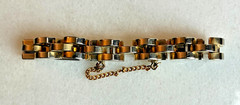 Vintage Goldtone Super-chunky Link Bracelet Fold-over Clasp 7″ x 7/16″