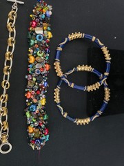 Mixed metal materials bracelet lot 8