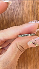 Art Deco 18K White Gold Hand Engraved Floral Wedding Band | Milgrain Stacker
