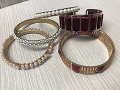 5 Vintage Womens Bracelets Assorted Sizes & Shades Free Shipping