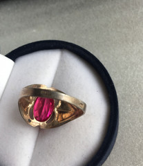 Rings silver 875 gold Plated Russian Soviet Silver vintage USSR old