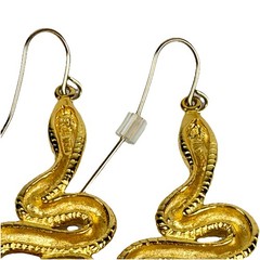 Vintage Metropolitan Museum Of Art MMA USA Snake Earrings Gold Tone 2”