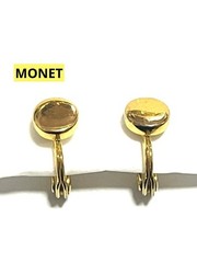MONET Gold Tone Hoop Clip-On Earrings Simple Elegant Vintage Style