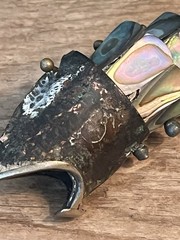 VTG Mexican Abalone MOP Articulated Fish Bottle Opener Pendant 3”
