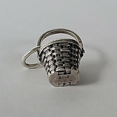 Brown County Baskets Measuring Basket Mini Charm Sterling Silver