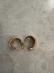 Vintage Gold 1980S Hoops Pierced Earrings Fun Classic. Fun Way To Party 80s Fad