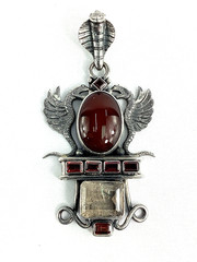 Vintage Studio Handmade Sterling Silver & Carnelian