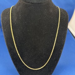 DaneCraft Italian 925 Sterling Silver Rope Necklace 29 1/2 Inches