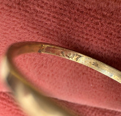 VICTORIAN ANTIQUE 10K SOLID GOLD FLIP RING S6.25 SYNTHETIC RED RUBY FAUX DIAMOND