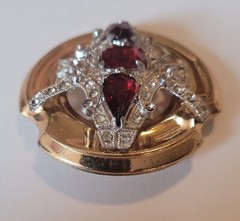 Signed Art Deco 1930’s Mcclelland Barclay Rhinestone Brooch Pin Vintage