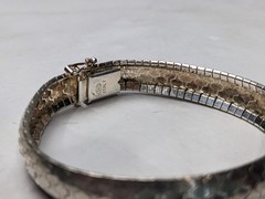 Italian Hexagon Honeycomb Sterling Silver 925 Bracelet 7 Inch Unisex