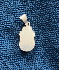 Solid Sterling Silver Egyptian Scarab Silver Pendant Unique Inlaid With Lapis