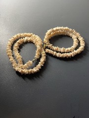 VTG Puka Shell Necklaces Real & Faux (Lot Of 6) 2 W/French Wire Earrings #76