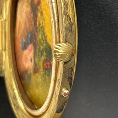 Antique Victorian W .& S. Blackinton Company Gold Filled Locket & Lyre Design