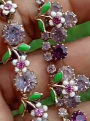 1950s Weiss Floral Necklace & Bracelet Set