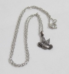 Torino Pewter Heart Birds Trinket Box W/ NECKLACE Earrings Brooch COMPLETE SET!