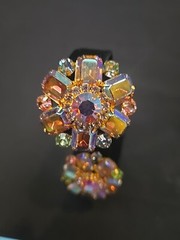 Vintage Graziano Aurora Borealis Clip Earrings