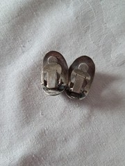 Silver Earrings Dancing Tara Vintage Clip