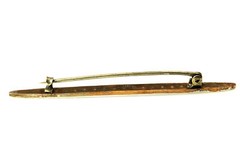 925 Sterling Silver Top Cubic Zirconia Vintage Bar Brooch 3.1 Grams (PEN5771)