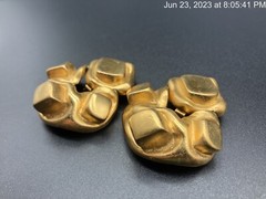 Vintage Essex Signed Yellow Gold Plated Mid Century Modern Clip On Earrings