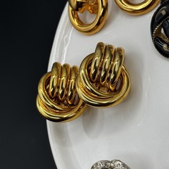 Lot Of 9 Pairs Vintage Retro & Modern Clip On & Post Earrings 70s 80s 90s To Now