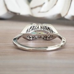 Art Deco Style 3.3Ct Marquise Lab Created Diamond 14K White Gold FN Wedding Ring
