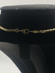 Monet Gold Tone S Link Chain Necklace 15 Inch Flat Wave Choker Vintage