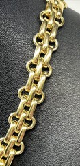 Vtg Christian Dior Gold Plated Fancy Link Chunky Chain Choker 17.75” L x .5″ W