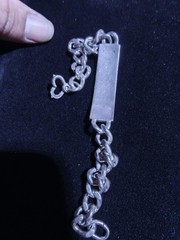 Vintage 925 ID Bracelet Signed Elco Sz7.5 Sterling Silver 9mm