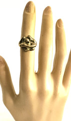 Vintage Bronze Free Form Family Shape MCM Ring Size 4