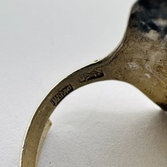 Asian Ceremony Motif Design Sterling Silver Ring Size 9 (4.49g)