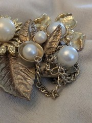 VTG Brooch Signed NANCY RUNYON YOST Mixed Metal Rare (Looks Like Mirium Haskell)