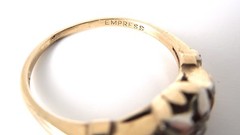 Antique EMPRESS Diamond .18 ct 14K Y/WG Ring Sz 6 * GAL Appraisal * Gift Box