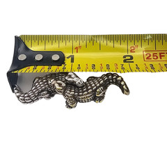 Vintage Sterling Silver Alligator Brooch Pin 925 Crocodile Figural d’Argent