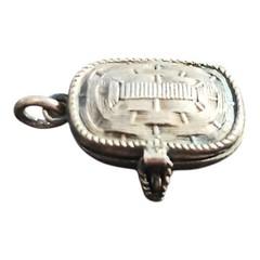 Antique Silver Egyptian Moses Basket Pendant